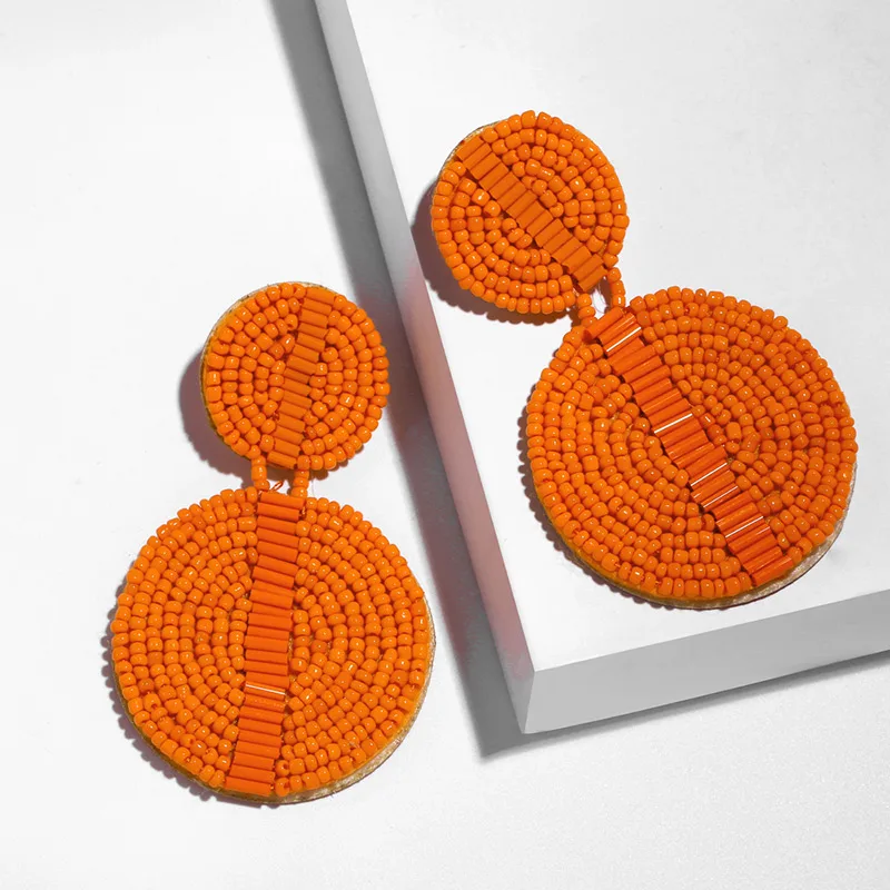 

Bohemian Multilayer Beads Drop Earrings Women 2019 New Trendy Round Resin Statement Dangle Earrings Party Gifts Jewelry ers-q53