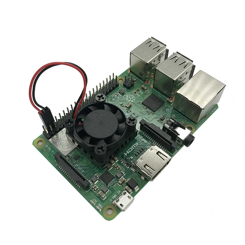 Raspberry-Pie-3B-Fan-heatsink-Suite-module-with-blue-heatsink-sticker-25-25-13mm