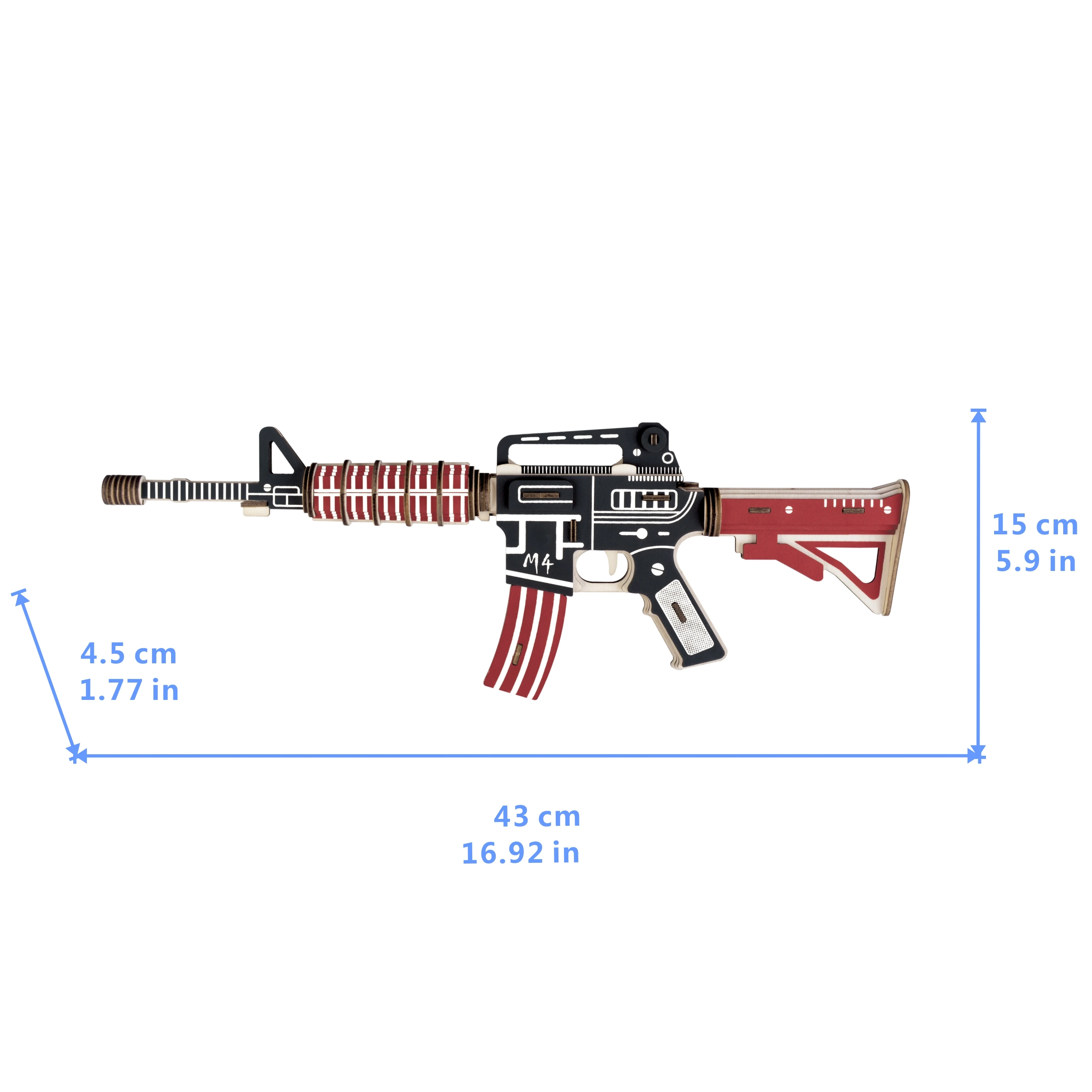 3D деревянные головоломки игрушки миннитарное оружие M4 модель ружья ручная
