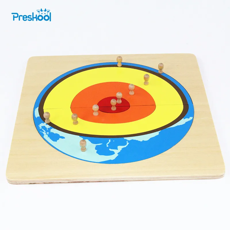 Bébé jouet Montessori noyau solaire Puzzle avec boîte petite enfance éducation préscolaire formation enfants Brinquedos Juguetes