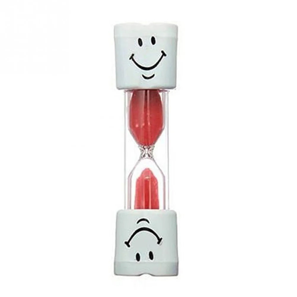 2 минуты улыбающееся лицо Песок Часы песочные часы декоративные бытовые предметы дети таймер для зубной щетки песочные часы подарки - Цвет: Красный