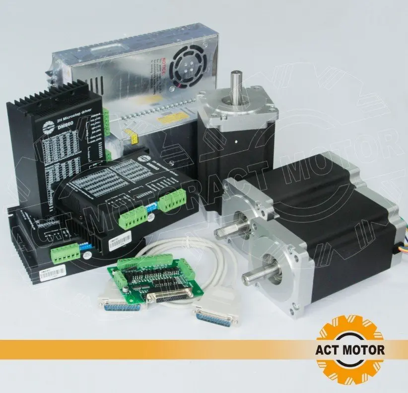 

3 axis nema 34 stepper motor 151mm/3.5A / 1600oz-in with driver DM860 CNC router,cutting mill