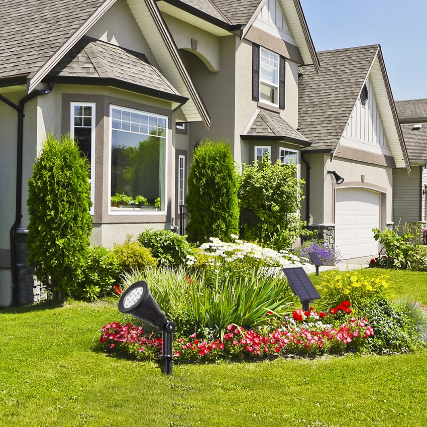 7 LED Solar Spotlight With Solar Panel6