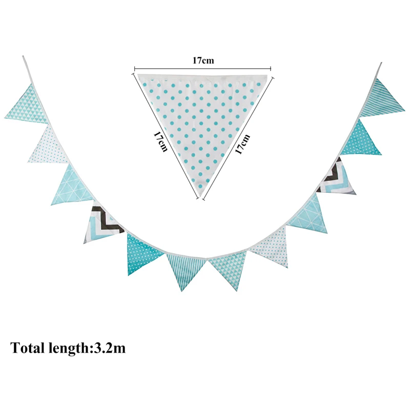 Тиффани синий декоративный треугольный флаг Растяжка фон для фотографирования Вымпел Свадьба/День рождения/ребенок душ вечерние украшения