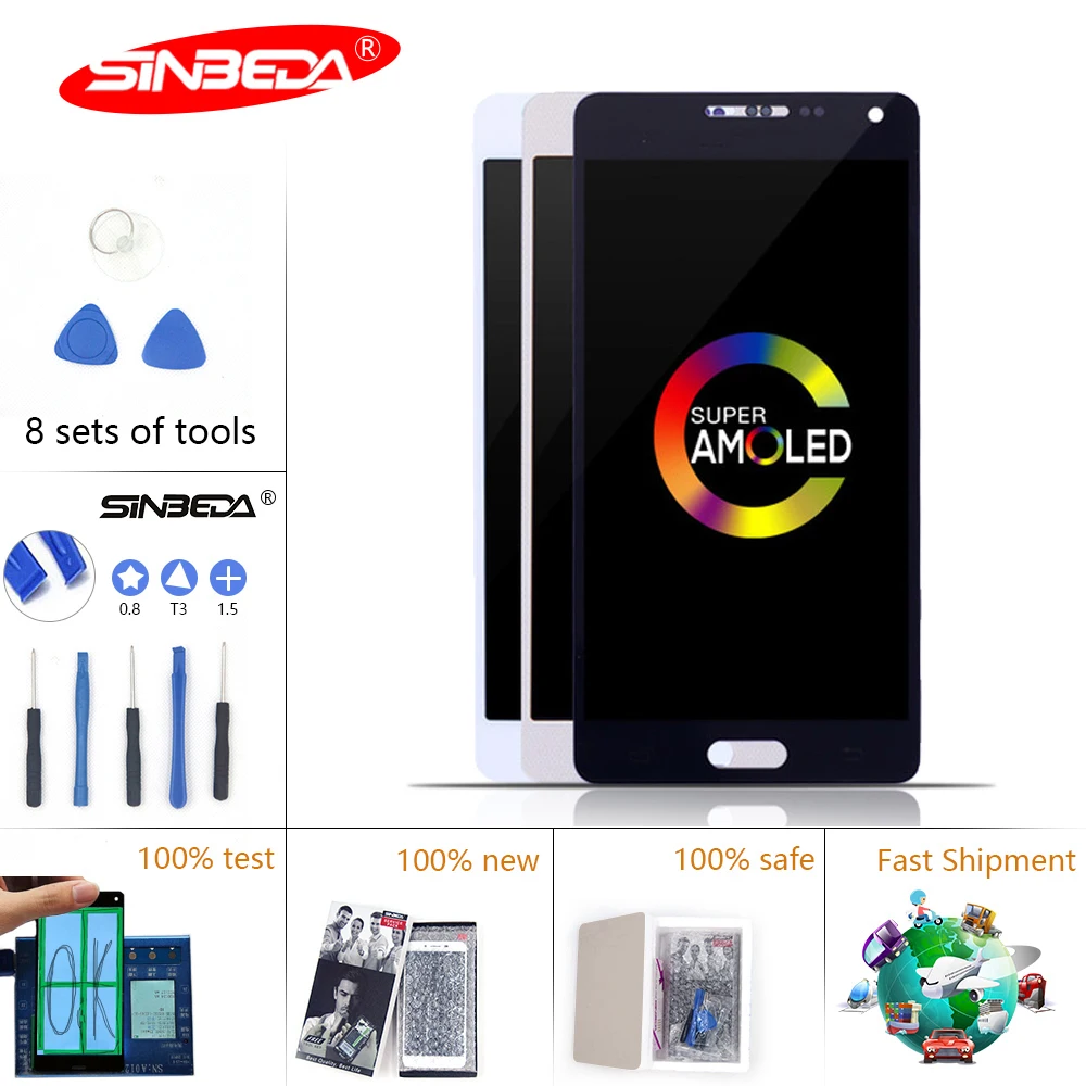 

5.0"Sinbeda Super Amoled LCD For Samsung Galaxy A5 2015 LCD Touch Screen Digitizer A500 A500FU A500M Display for A500F Display