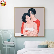 Живопись по номерам художественная краска по номерам Diy большая живопись король DIY подарки для пары брак Любовь Сексуальная предполагаемая
