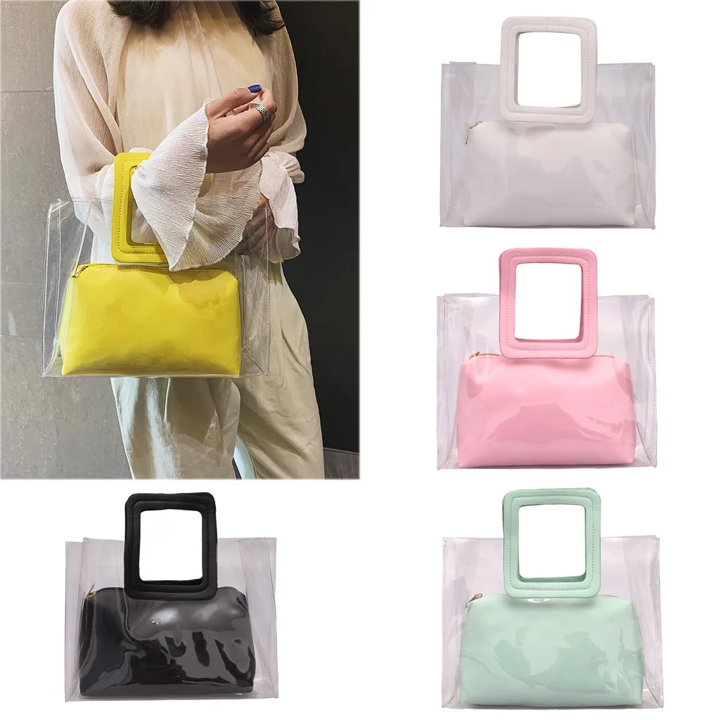 

2019 Hot Sale Women sac transparent femme Wild Cute Messenger Shoulder Bag Handbag bolso transparente mujer#CA35
