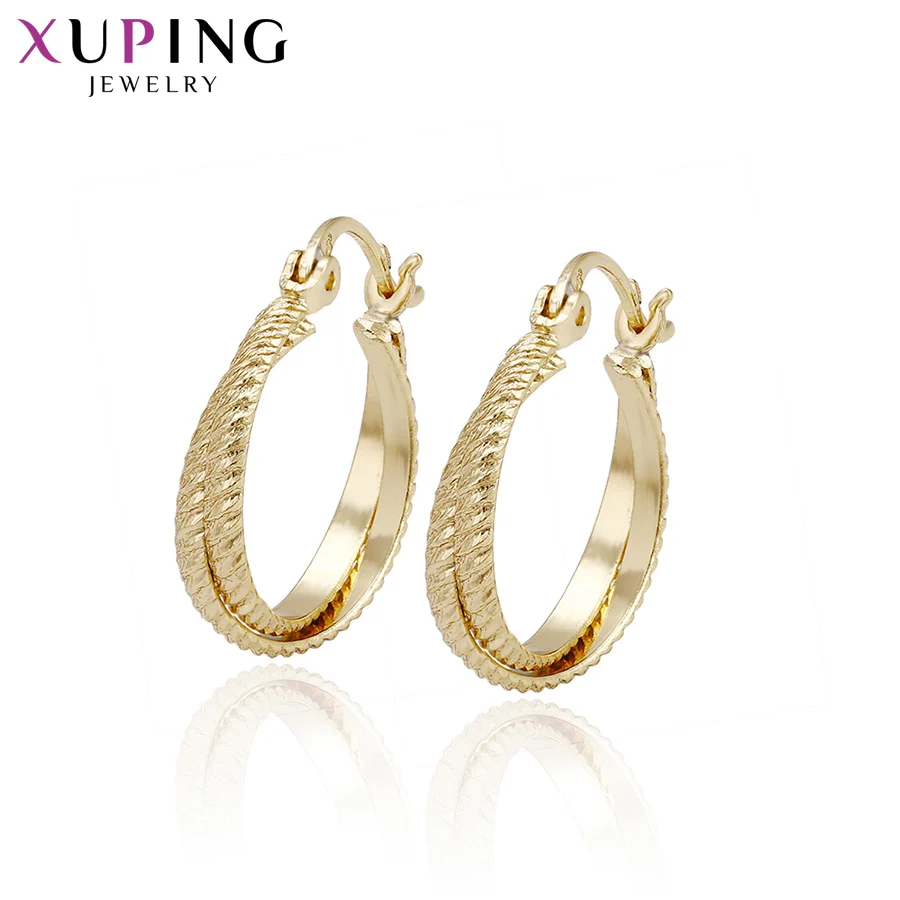 

Xuping Fashion Earrings Jewelry Light Yellow Gold Color Plated Elegant Style New Design for Women Christmas Gift S63,1-93604