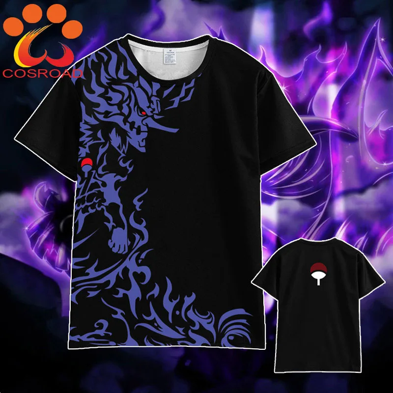 Футболка Cosroad Naruto мужская и женская футболка для косплея костюм одежда с коротким