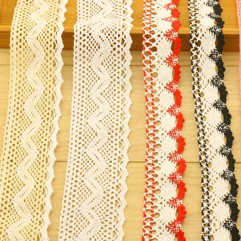 5 yard lot woven cotton lace trim Lace Fabric Clothing Decorative Ribbon Handmade Patchwork DIY Craft 5BB5506