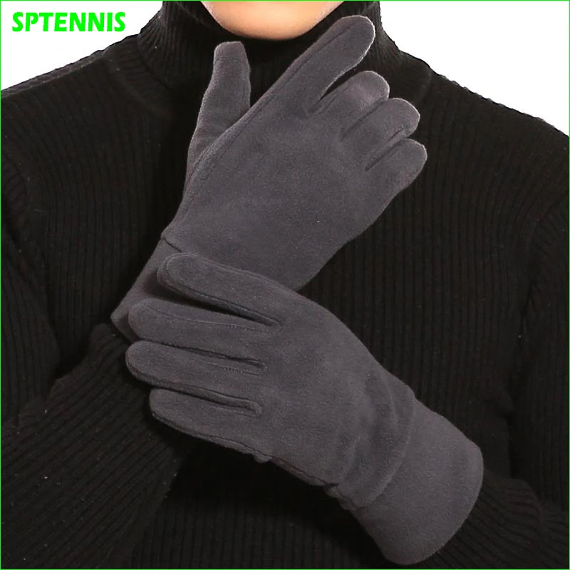 

Man Warm Fleece Gloves For Outdoor Running Biking Spring Winter Soft Big Size