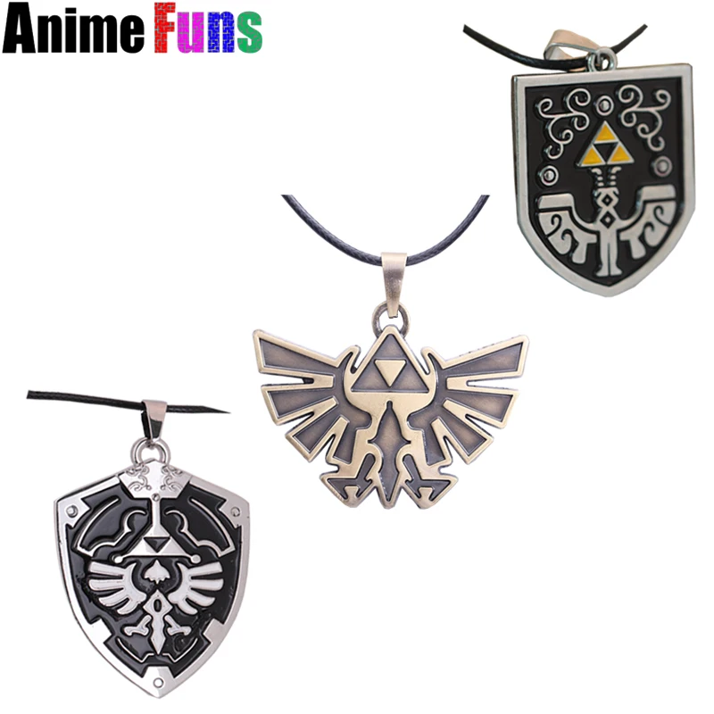 3 типа игра Легенда о Зельде колье ожерелье для женщин мужчин окарина времени щит