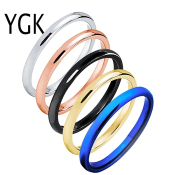 

2mm Engagement Wedding Rings for Women Classic Men's Tungsten Ring Birthday Gift Anniversary Rings Party Jewelry Drop Shipping