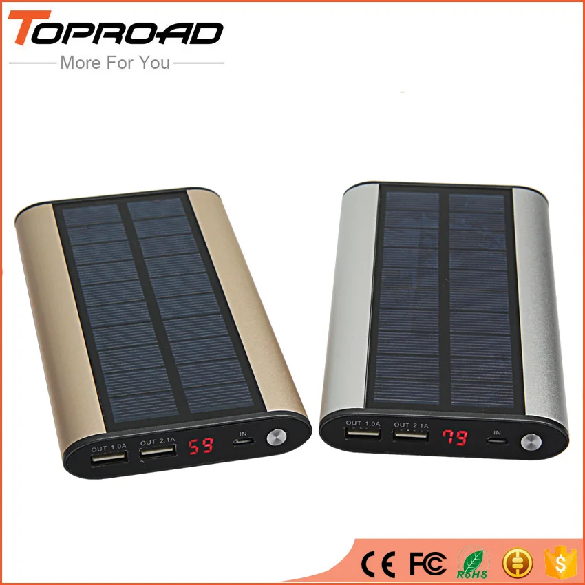 Solar Charger Power Bank 10000MAH Portable Charging Poverbank External Battery Charging bateria externa For Mobile Phones Tablet