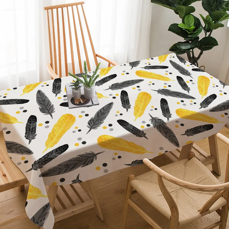 

Thick cotton linen tablecloth home dining tablecloth waterproof and oil easy to clean table cloth linen table cloth