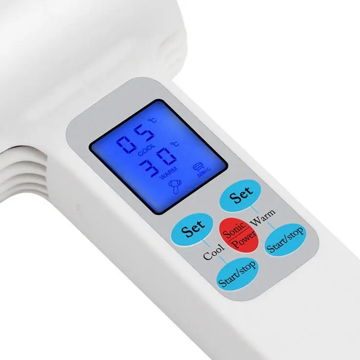 Aperte o Massager de Levantamento Facial do Salão de Beleza Foyying Ultra-sônico Cryotherapy Martelo Frio Quente Rosto Linfático Equipamento Lcd 7 rosto linfático aperte o massager de levantamento,