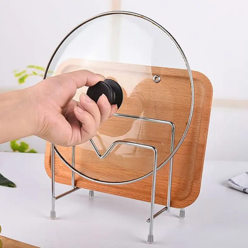 

Stainless Steel Kitchen Drainer Knife Rack Shelf Chopping Cutting Board Holder Pan Pot Lid Cover Stand Plates Storage Organizer