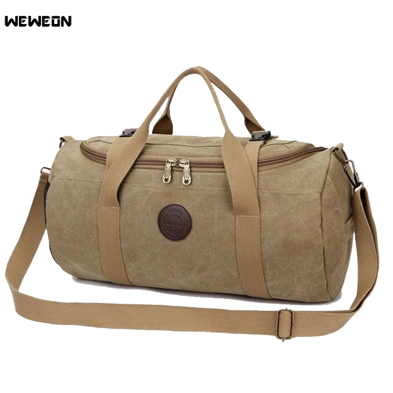 Men Multifunction Canvas Gym Bag Female Portable Sports Bag for Fitness Outdoor Travel Handbags