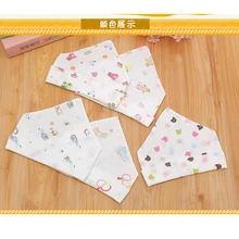 A22 четыре слоя толстые носки из хлопка для детей, треугольное полотенце с рисунком двухсторонняя нажмите кнопку нагрудники, Слюнявчики, одежда Платочек-Слюнявчик