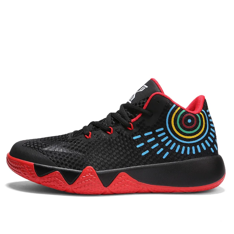 Aojilong воздушного демпфирования Для мужчин Для женщин Баскетбольные кеды, с Баскетбол Спортивная обувь спортивная обувь Zapatillas basquetbol корзина Homme - Цвет: Черный