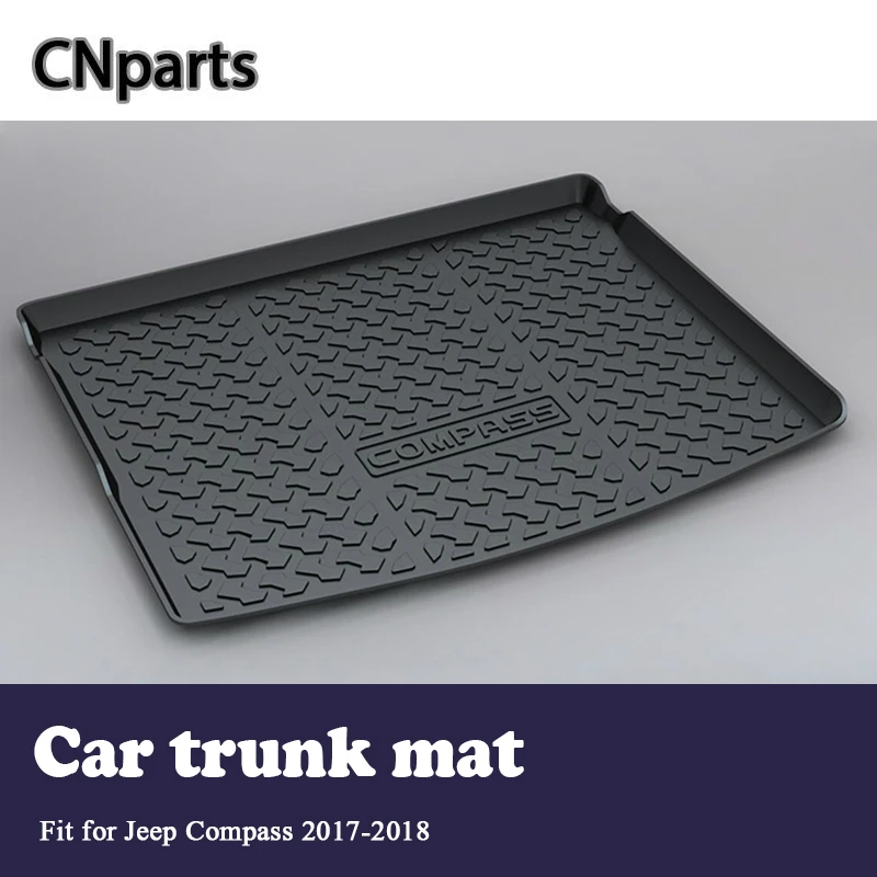 

CNparts Car Cargo rear trunk mat For Jeep Compass MP/552 2017 2018 Styling Boot Liner Tray Waterproof Anti-slip Mat accessories