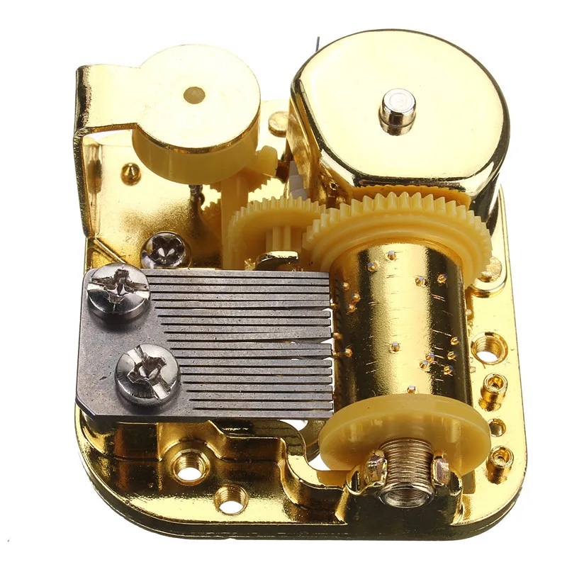 

Hot Sale Unique 18 Notes DIY Mechanical Musical Box Golden Movement+Screws +Castle In The Sky Key Great Gift