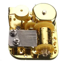 Hot Sale Unique 18 Notes DIY Mechanical Musical Box Golden Movement+Screws +Castle In The Sky Key Great Gift