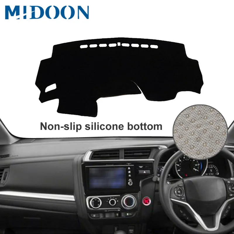 MIDOON Подходит для Honda Jazz Fit 2014 2015 2016 2017 2018 приборной панели коврик Солнцезащитный
