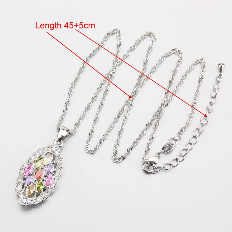 Новый Классический многоцветный набор украшений для женщин с кристаллами