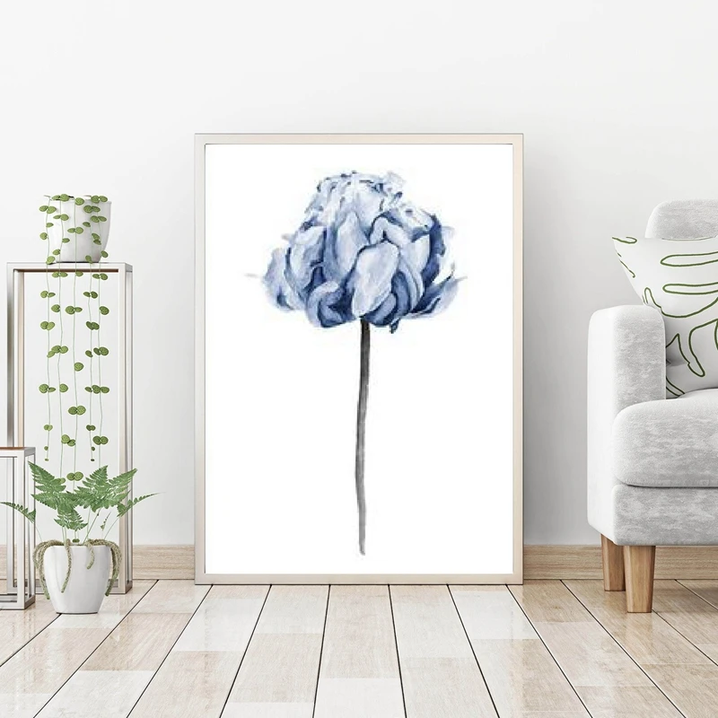 Peony Watercolor flowers wall print