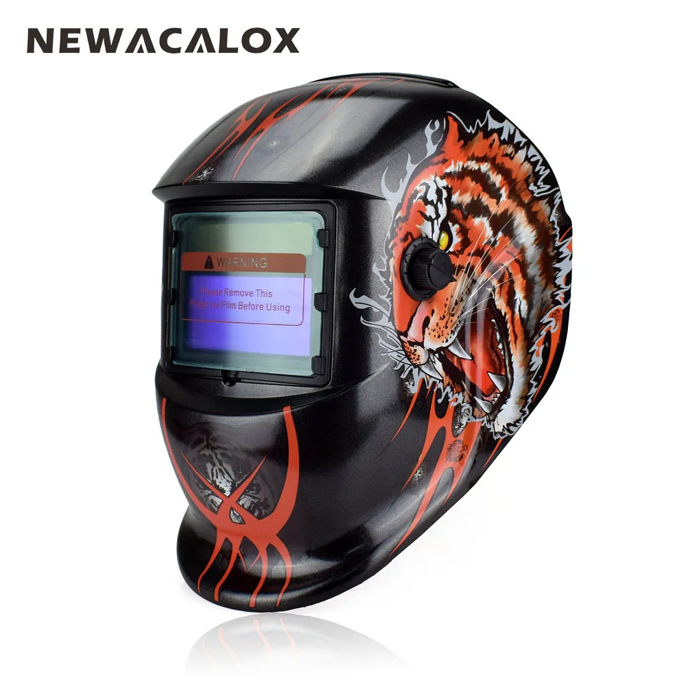 NEWACALOX Tiger Solar Auto Darkening MIG MMA Welding Mask Welding