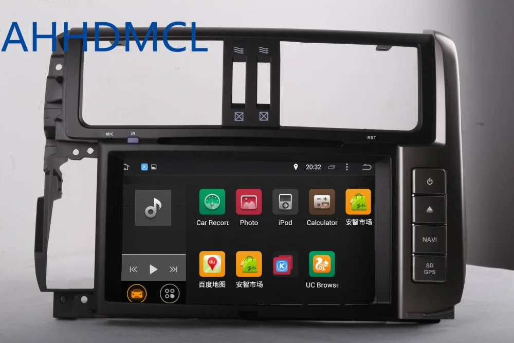 Discount Car Multimedia Player Stereo Radio Audio DVD Android 9.0 OS GPS Navigation For Toyota Prado 2010 2011 2012 2013 5