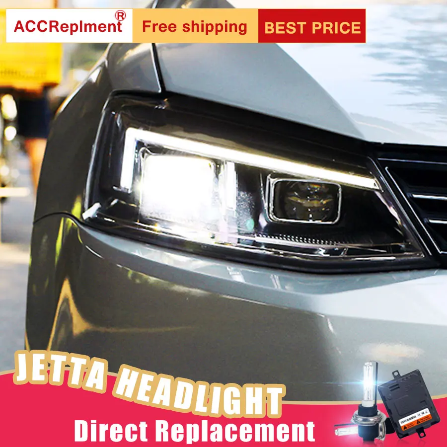 2 шт. светодиодный ные фары для VW Jetta 2012 2016 Автомобильные ангельские глазки