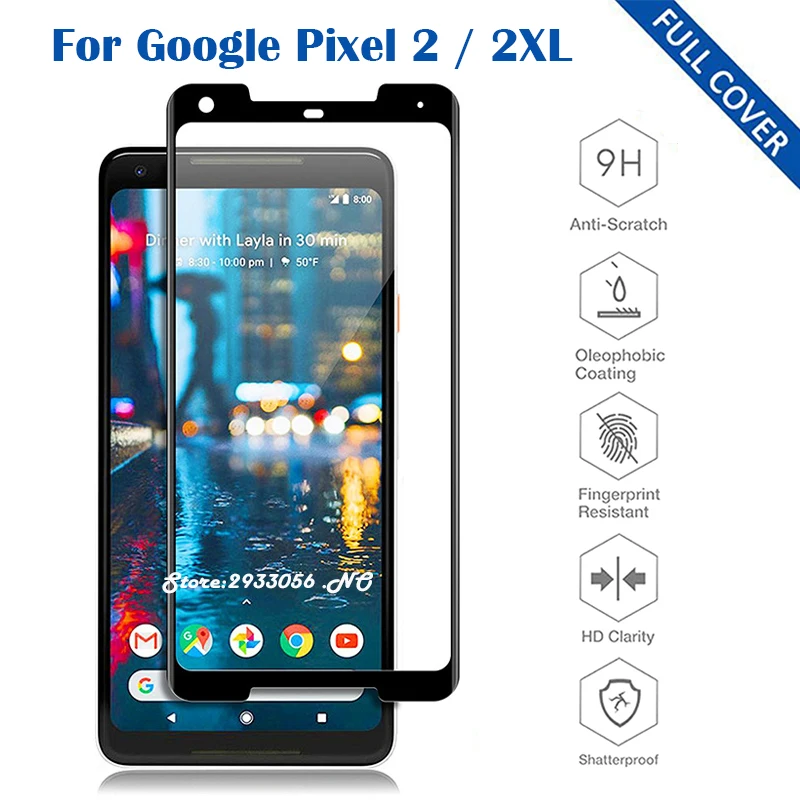 

For Google Pixel 2 XL Glass Tempered Glass For Google Pixel 2 2XL Full Cover Protection Screen Protector Film Guard Case Pixel 2