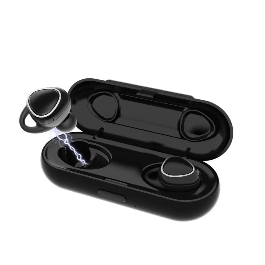 Портативный мини TWS Bluetooth беспроводные наушники водонепроницаемые стерео громкой связи беспроводные наушники для телефона с зарядным устройством - Цвет: black