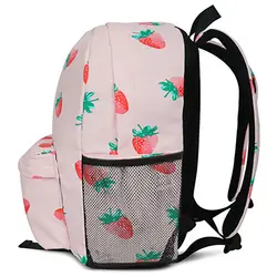 С изображением клубники для Для женщин рюкзак из нейлона водонепроницаемый женские рюкзаки Милая Студенческая сумка большой вместимости