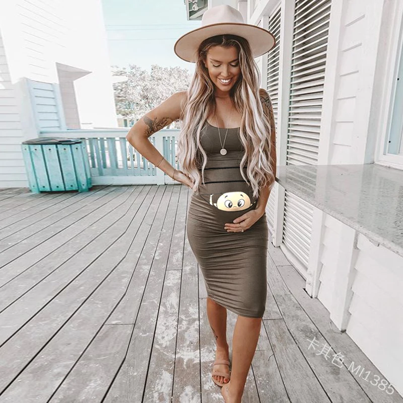 Maternity Pregnancy Sleeveless Dress Skinny Maxi Long Pregnant Baby Loading Mummy Dresses For Photo Shoot Vestido Breastfeeding (5)