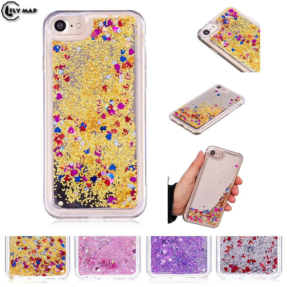 Goede Spiegel Flash Ster Case voor Apple iPhone 7 4.7 #039; #039;inch Vloeibare drijfzand Siliconen Cover apple i Telefoon 7 A1779 A1780 Telefoon Case