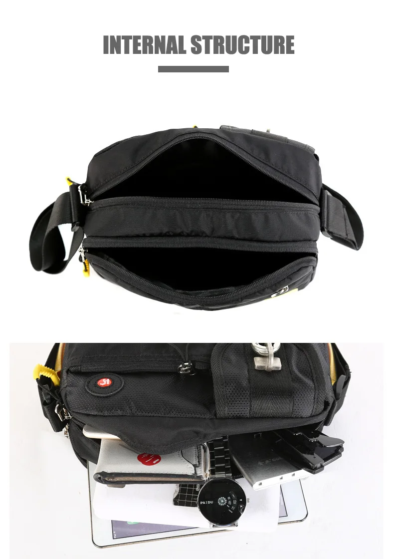 Мужские модные Оксфордские сумки-мессенджеры, сумка на молнии в стиле панк, школьные сумки, мужская дорожная сумка через плечо для отдыха, сумка для хранения телефона XA79ZC
