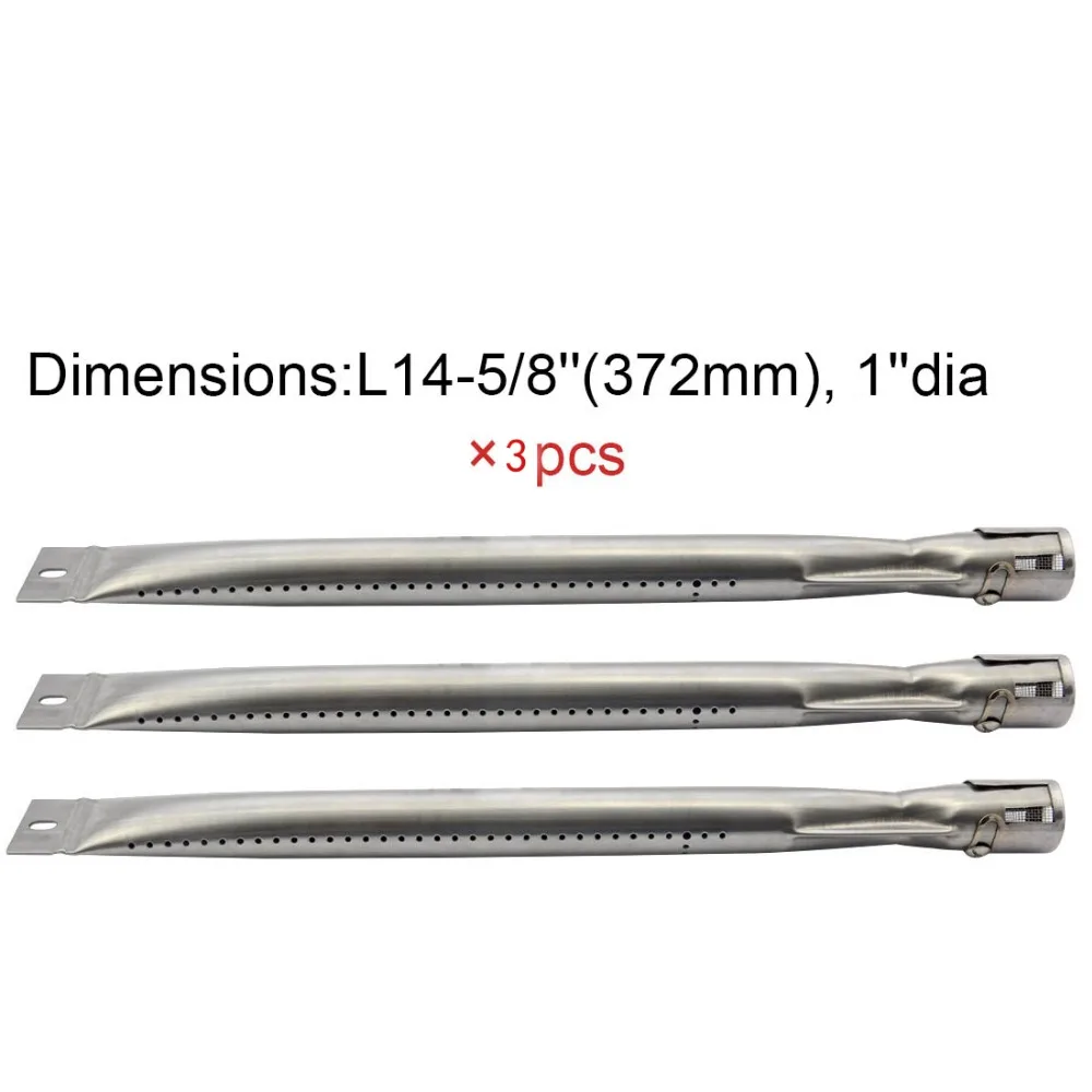 Grill King 14251 BBQ Parts Gas Grill Replacement 14.6 Inch Straight Stainless Steel Burner 3pack Grill King 14251 BBQ Parts Gas Grill Replacement 14.6 Inch Straight Stainless Steel Burner 3pack