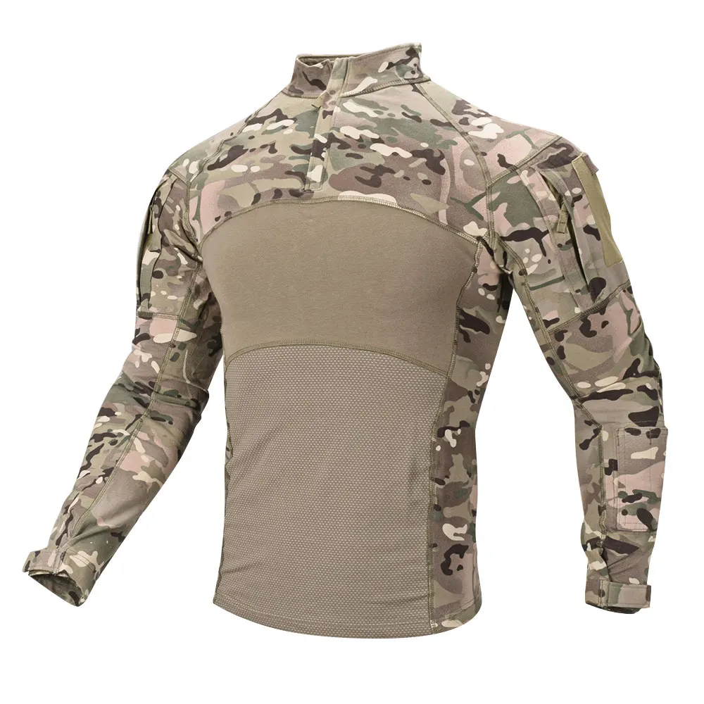 SINAIRSOFT Мужская армейская военная форма США охотничья тактическая футболка с длинным рукавом дышащая хлопковая штурмовая камуфляжная одежда для спорта на открытом воздухе