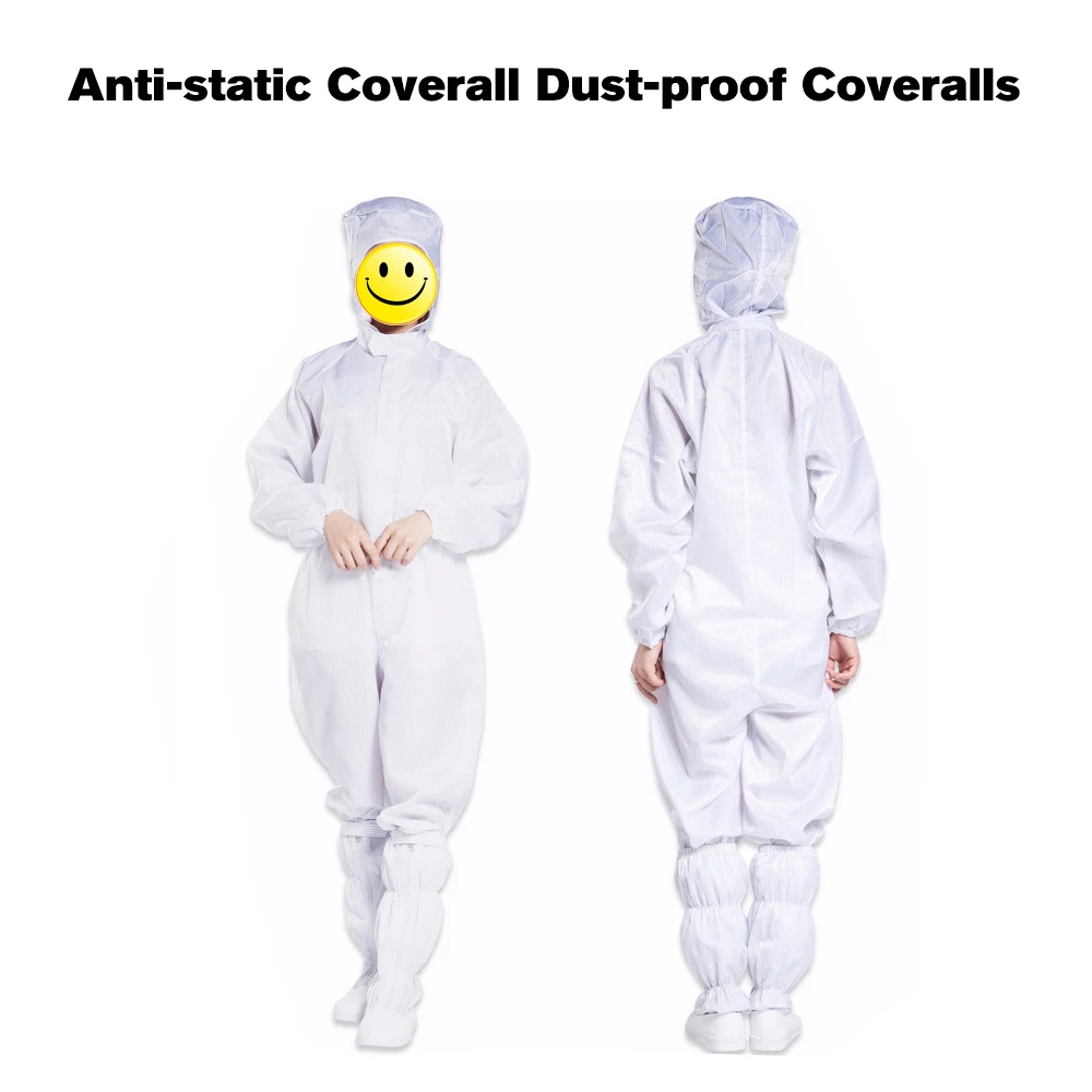 Anti static Coverall Dust proof Coveralls Antistatic Coating Cleanroom Garments Factory Clean