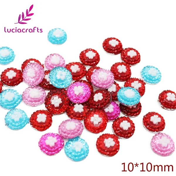 Lucia crafts 100 шт./лот стразы из смолы разных стилей для украшения ручной работы G0521 - Цвет: Style 9 Round