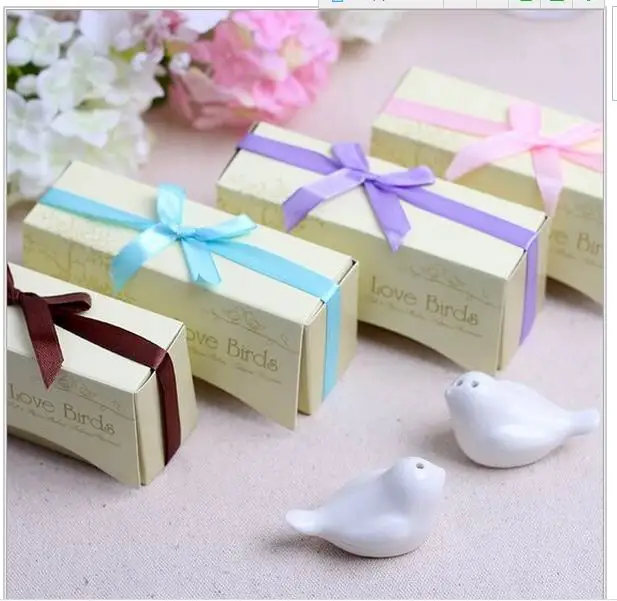 Wedding Favor Gift Ceramic Love Birds Salt And Pepper Shaker Party Souvenir Kind Of Ribbon Can Wedding Favor Gift Ceramic Love Birds Salt And Pepper Shaker Party Souvenir Kind Of Ribbon Can