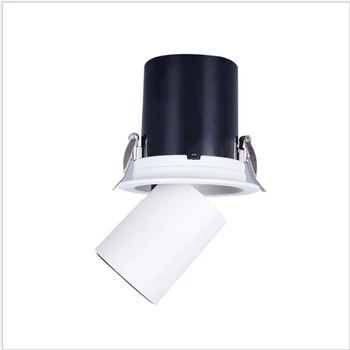 

100-260Vac shrinkable and foldable embedded 360 degree rotatable single double head background paint wall washer led ceil lamp