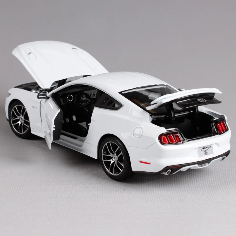 white mustang toy car