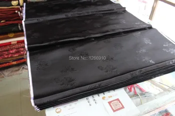 

chinese silk brocade woven damask damask fabric cheongsam cushion black Chrysanthemum