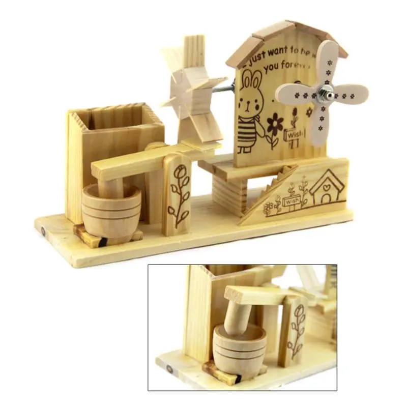 Ретро деревянный дом мельница Music Box Обои для рабочего стола домашное украшение ручной работы детские игрушки подарки на день рождения