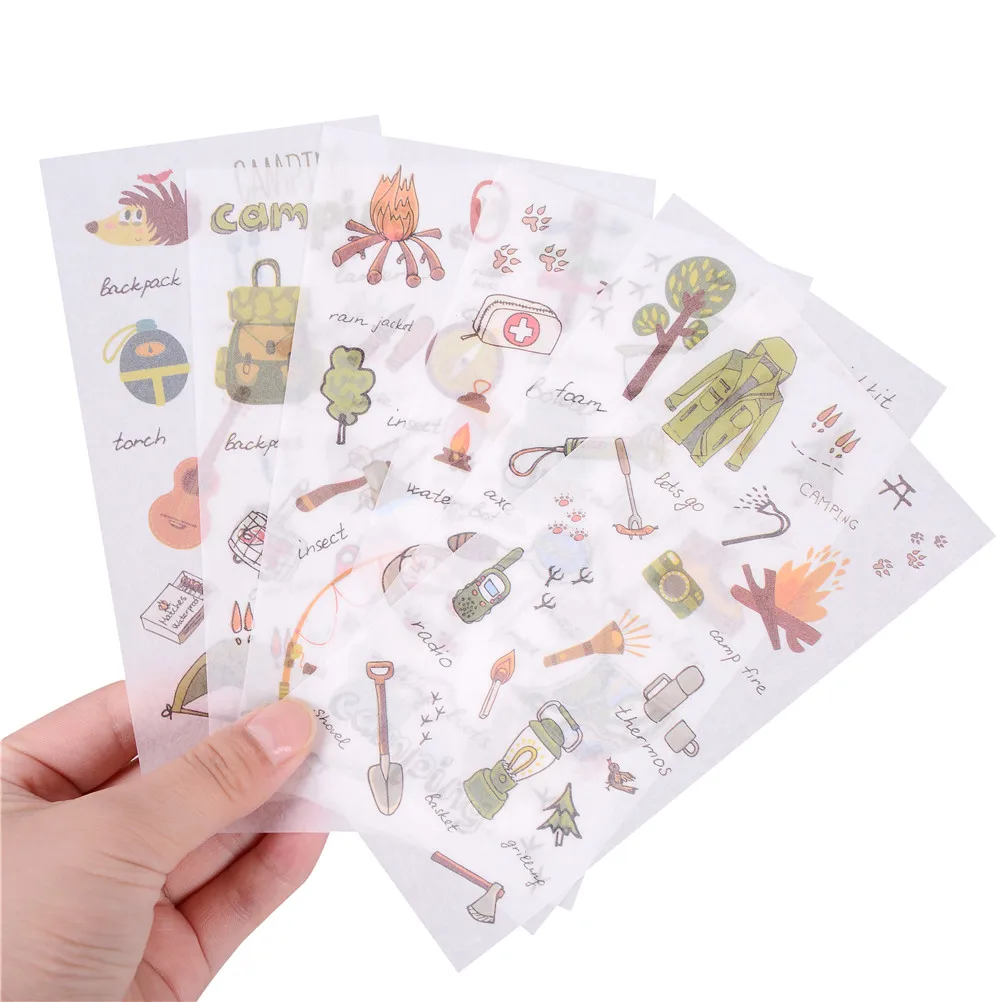 6 Pages/Pack Diary Scrapbooking Phone Index Seal Stickers