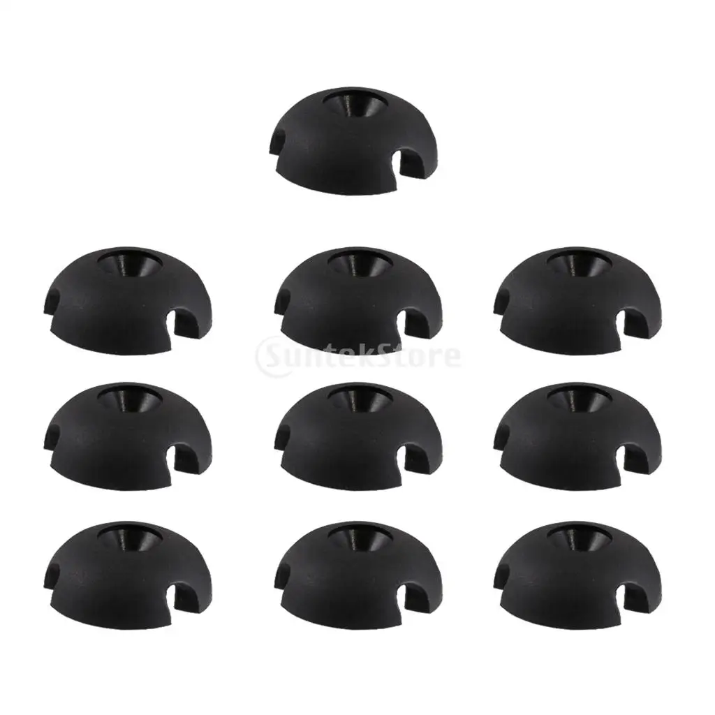 10pcs Durable Nylon Clover Deck Line Guide Slotted Round Out Fitting Deck Sailing Rigging Canoe Kayak DIY Accessories